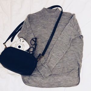 Mockneck Boxy Pullover Sweater